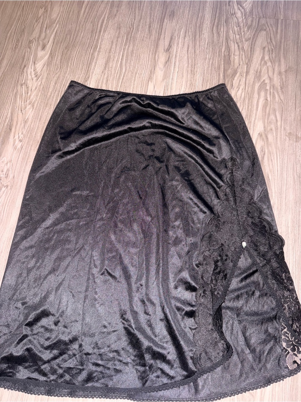 jcpenney Black Lace-Trim A-Line Slip Skirt